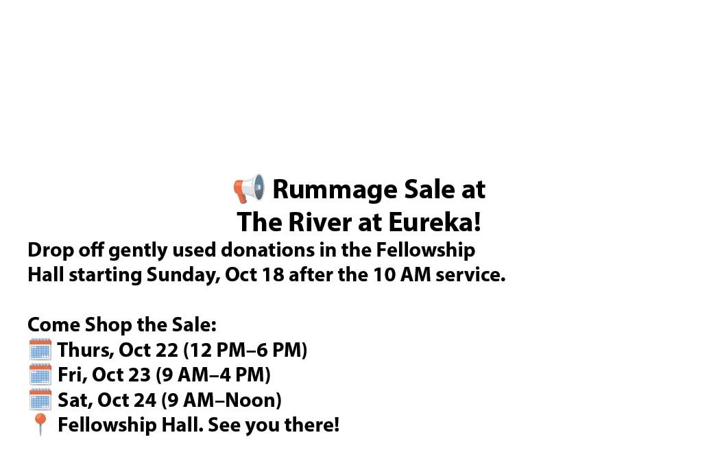 Church Rummage Sale program photo 1